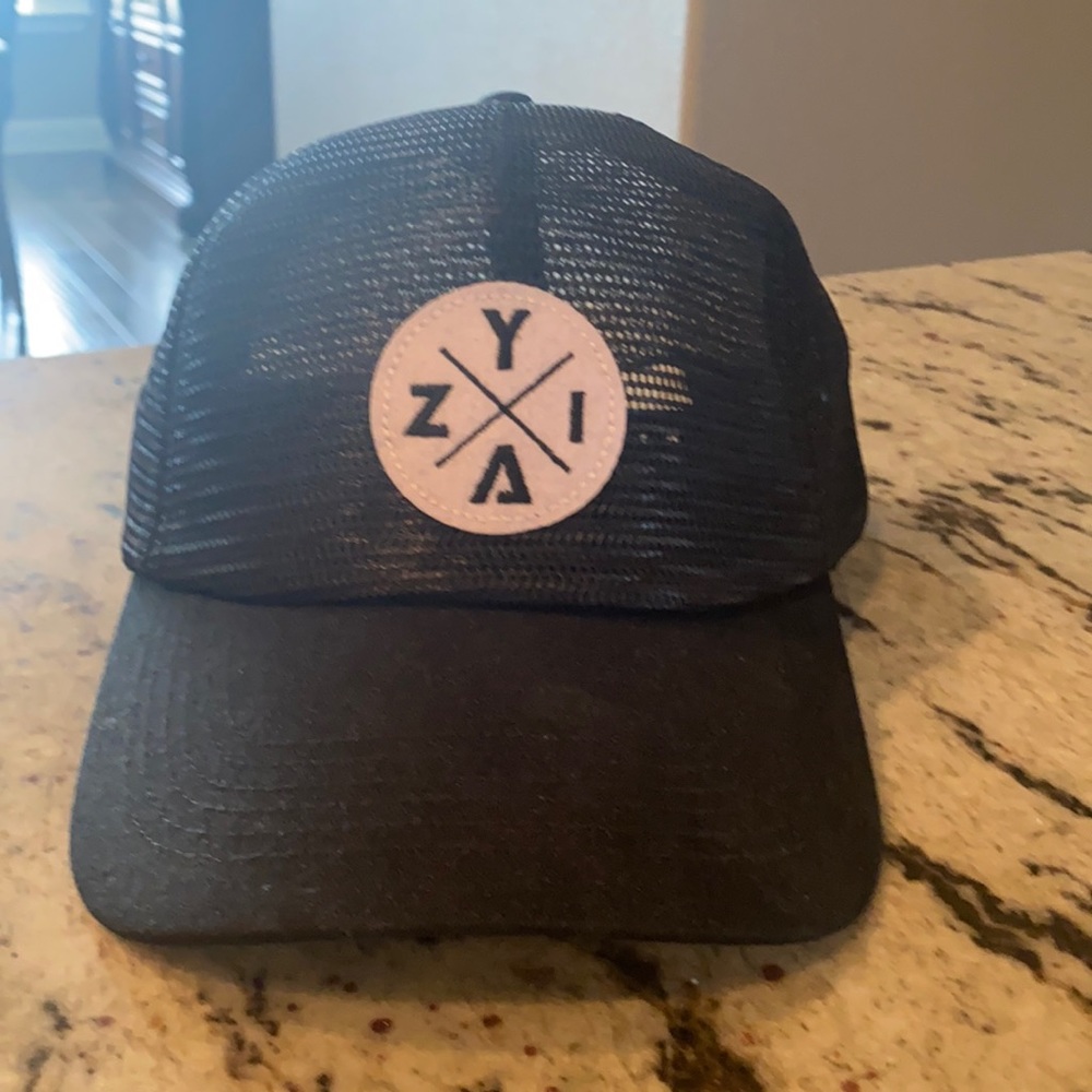 Black Zyia Baseball Hat with adjustable back
